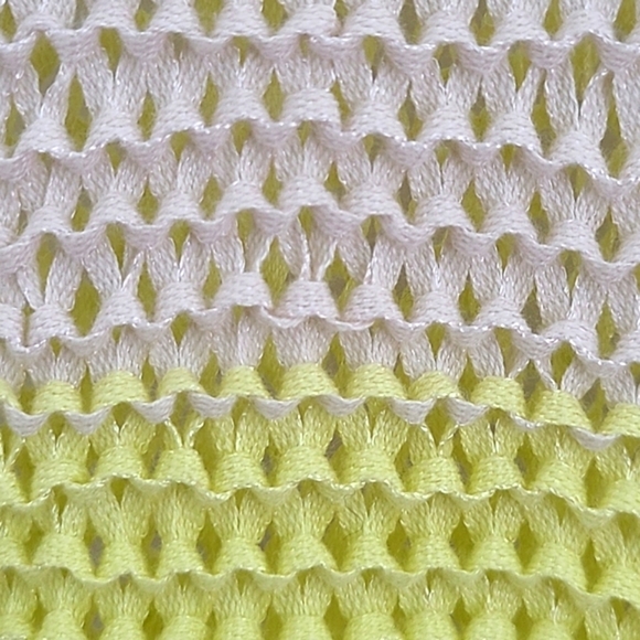 ⭐️40% Off⭐️ Calvin Klein Neon Lemon Color Block Stripe Sweater - Picture 7 of 10